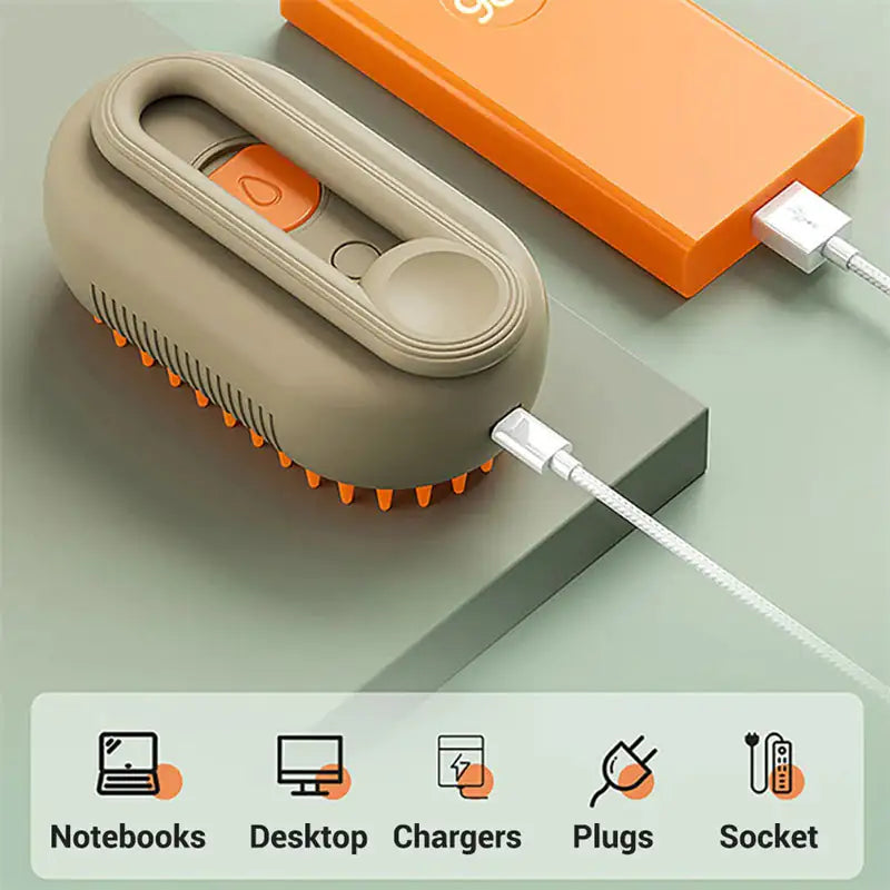 3-in-1 Pet Grooming Steam Brush