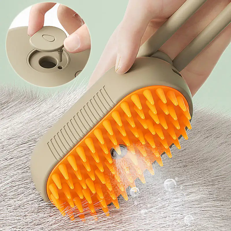 3-in-1 Pet Grooming Steam Brush
