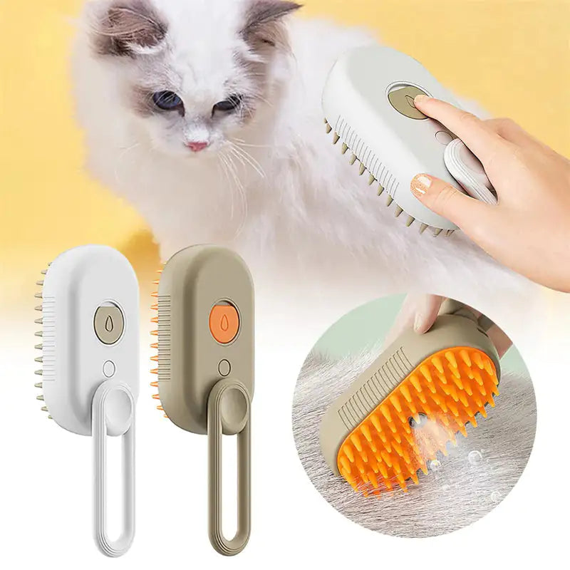 3-in-1 Pet Grooming Steam Brush