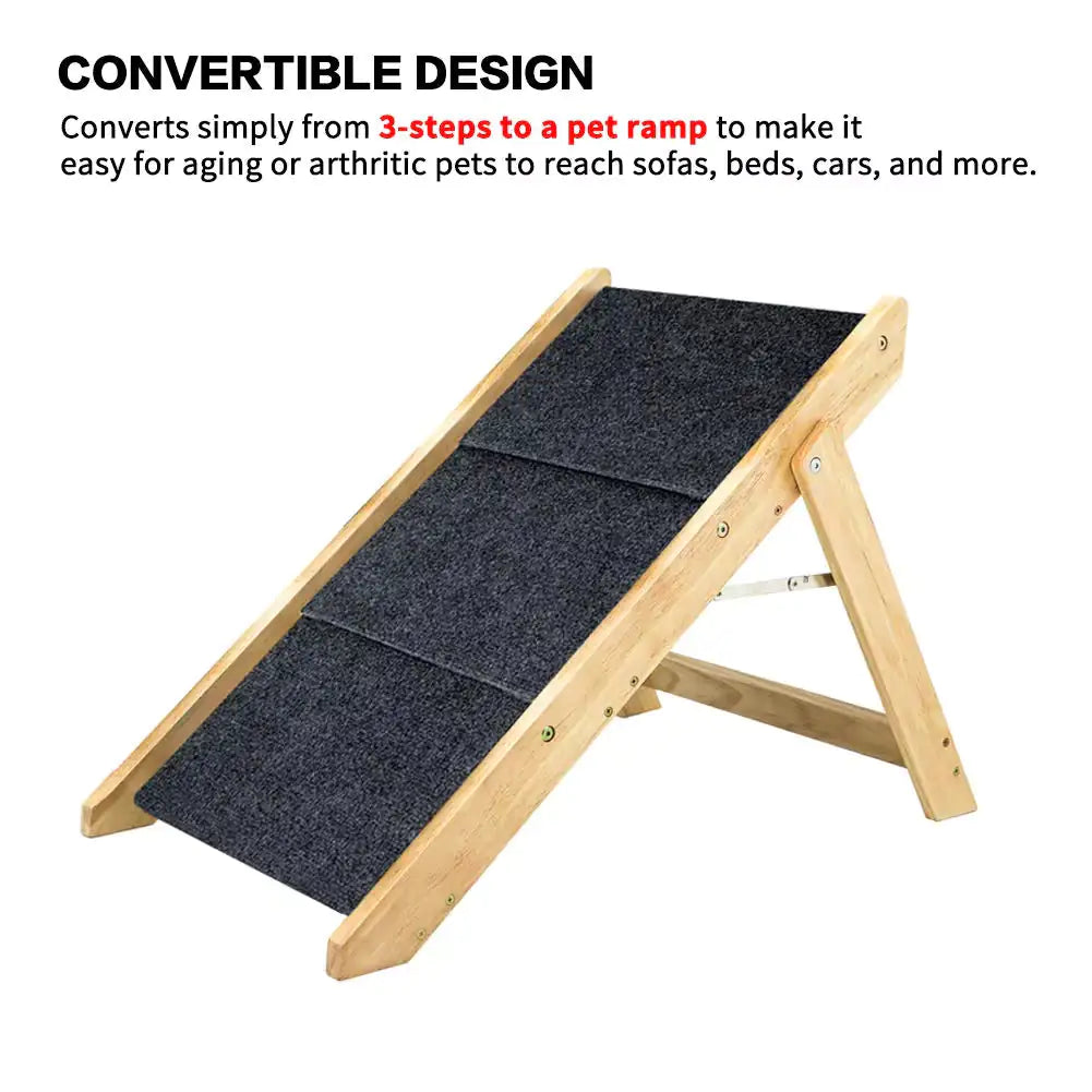 Foldable Wood Pet Steps