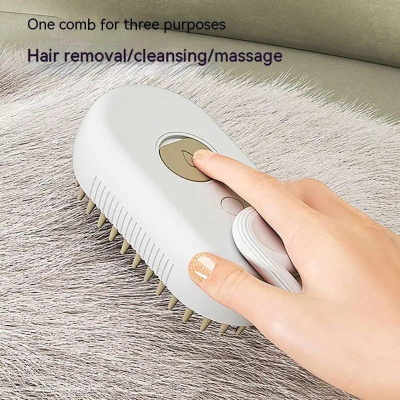 3-in-1 Pet Grooming Steam Brush